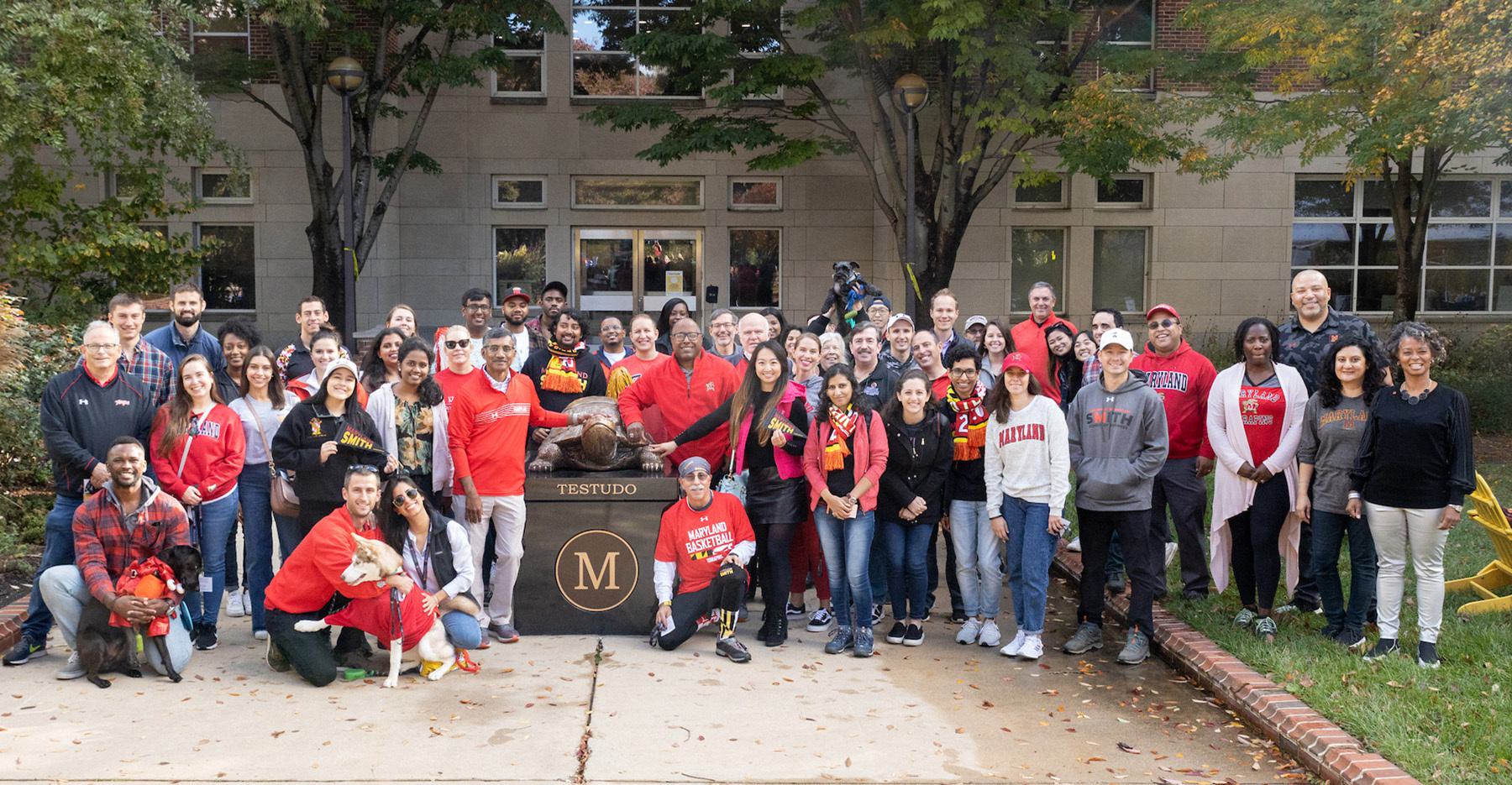 Group photo with dog.