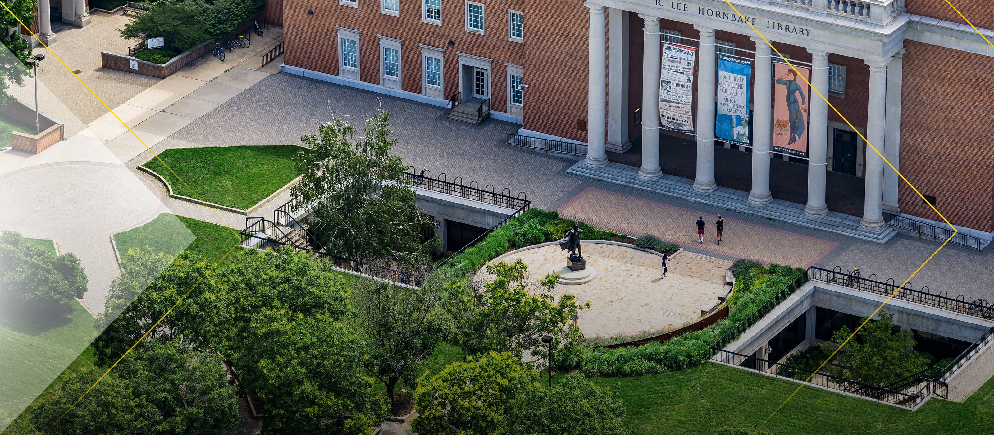 Hornbake plaza aerial