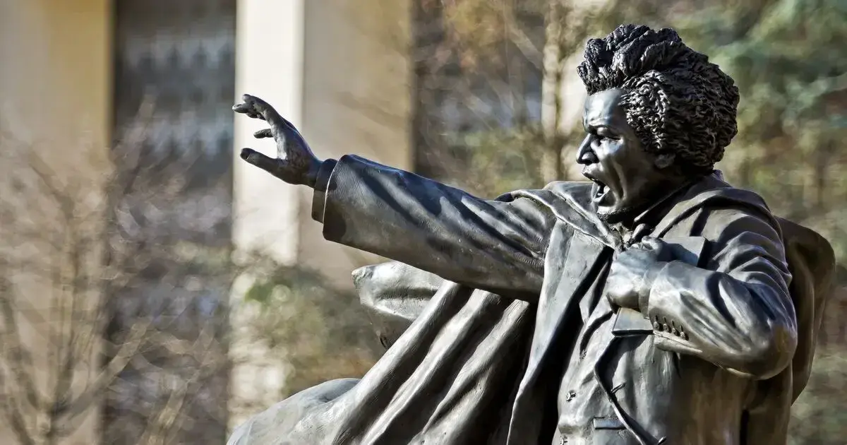Frederick Douglass statue at the University of Maryland