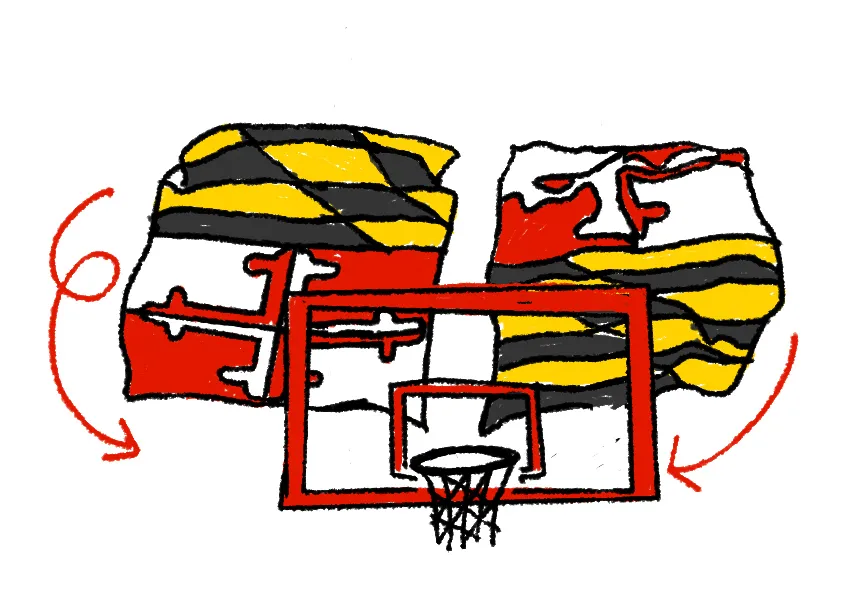 illustration of state of Maryland flag