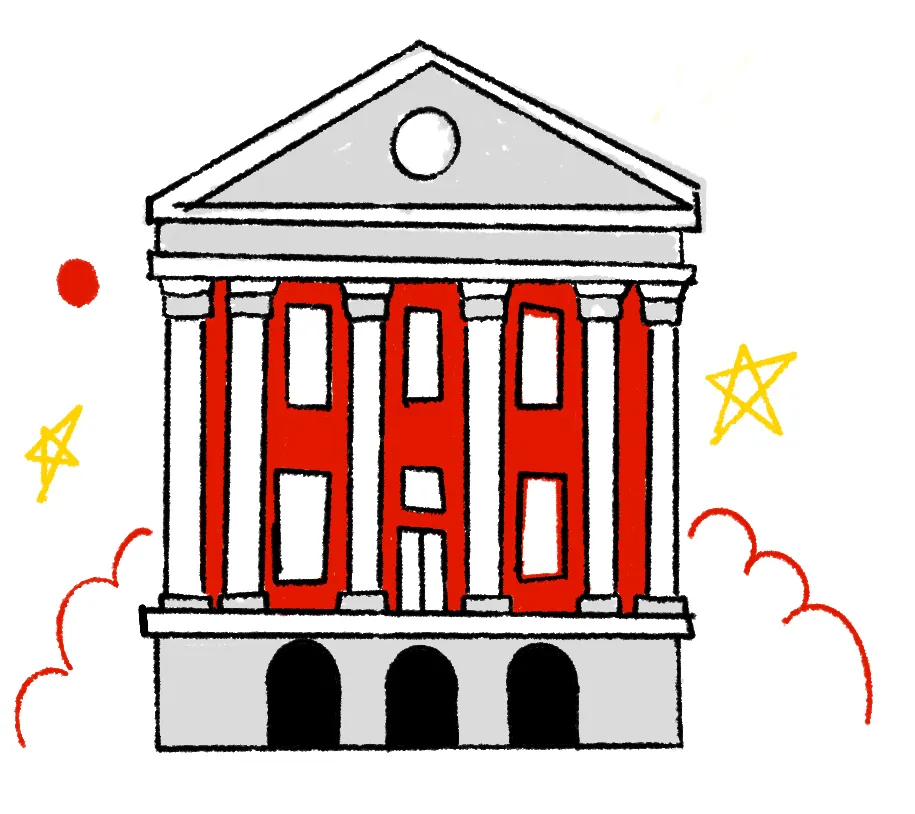 illustration of McKeldin mall