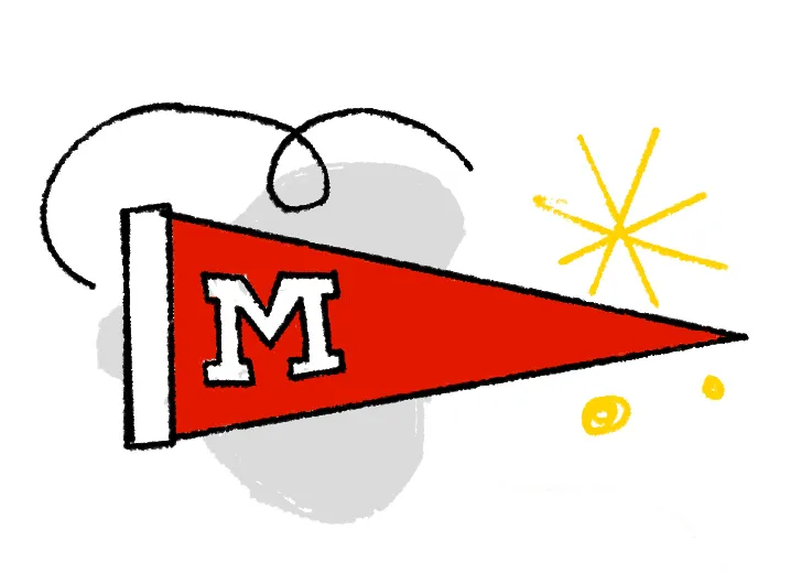 illustration of UMD pennant